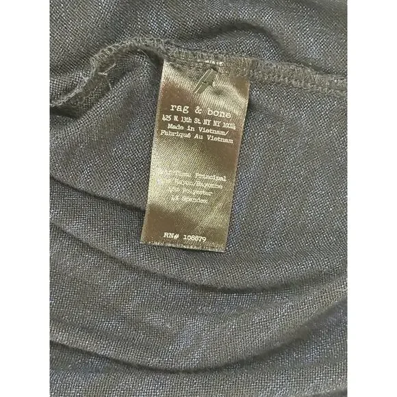 Rag & Bone Hudson Mock Neck Tank Top Petite Small Sleeveless Blue Minimalist - Picture 8 of 9